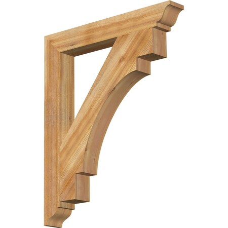 Ekena Millwork Merced Traditional Rough Sawn Bracket, Western Red Cedar, 4"W x 30"D x 36"H BKT04X30X36MRC01RWR